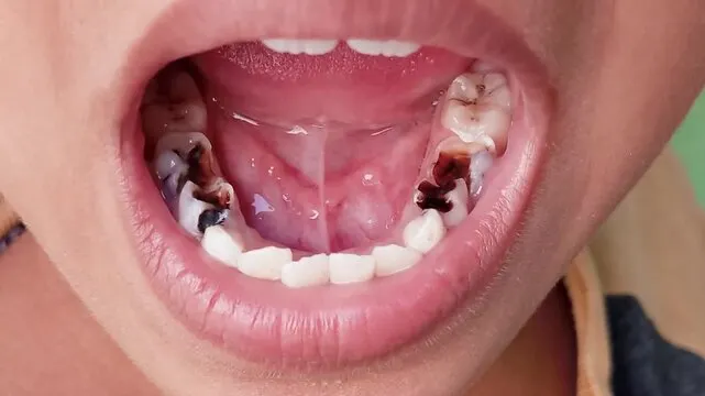 Restorative dental treatment before and after
